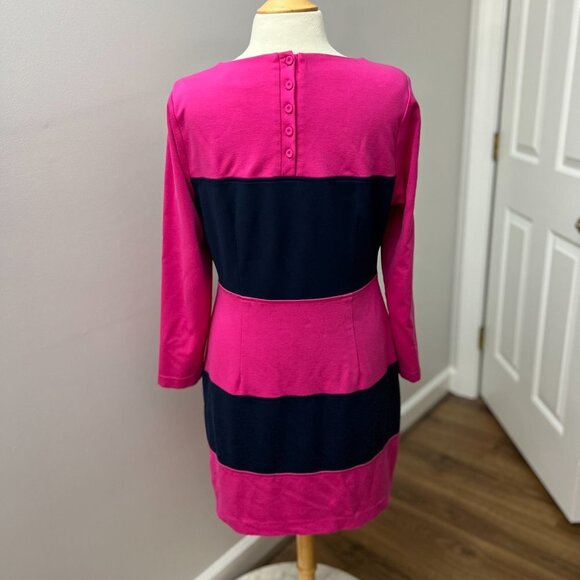Vineyard Vines Striped Dress in Pink and Navy Sz 14 - Picture 3 of 15